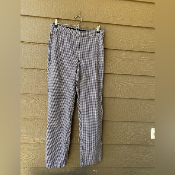 J. Jill Pants Black and White Check Gingham Elastic Waistband Women’s Size 10 - Picture 9 of 10